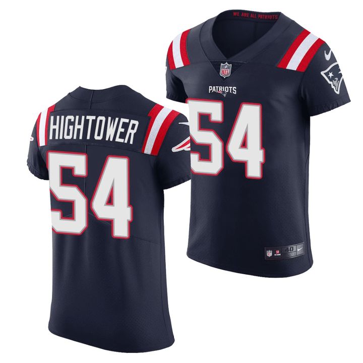 Men New England Patriots #54 Hightower Nike Navy Vapor Elite NFL Jersey